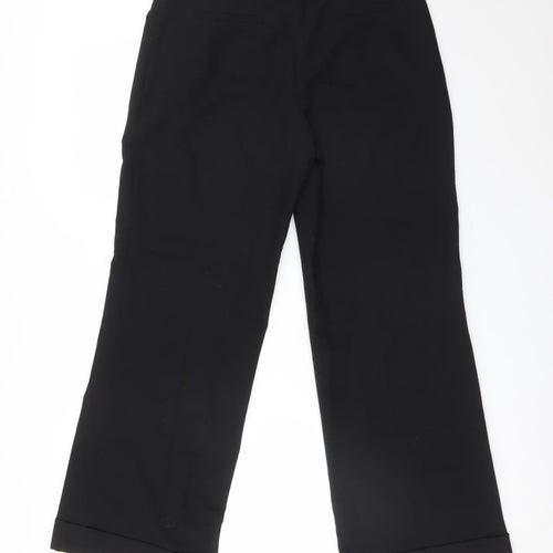 NEXT Womens Black  Polyester Trousers  Size 8 L29 in Regular