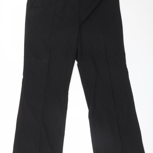 THE DEPARTMENT Womens Black Striped Polyester Dress Pants Trousers Size 18 L31 in Regular