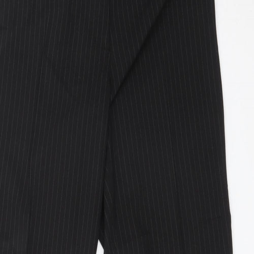 THE DEPARTMENT Womens Black Striped Polyester Dress Pants Trousers Size 18 L31 in Regular