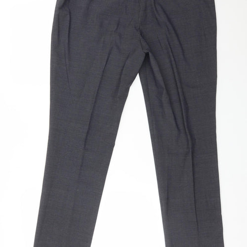 NEXT Womens Blue  Polyester Dress Pants Trousers Size 14 L30 in Regular