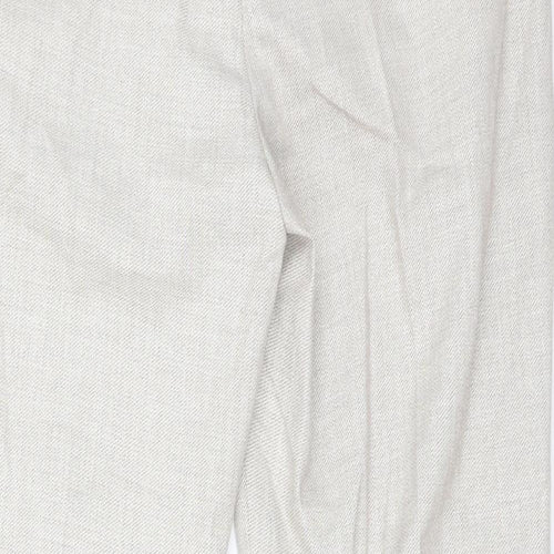 H7M Womens Beige  Polyester Carrot Trousers Size 12 L26 in Regular