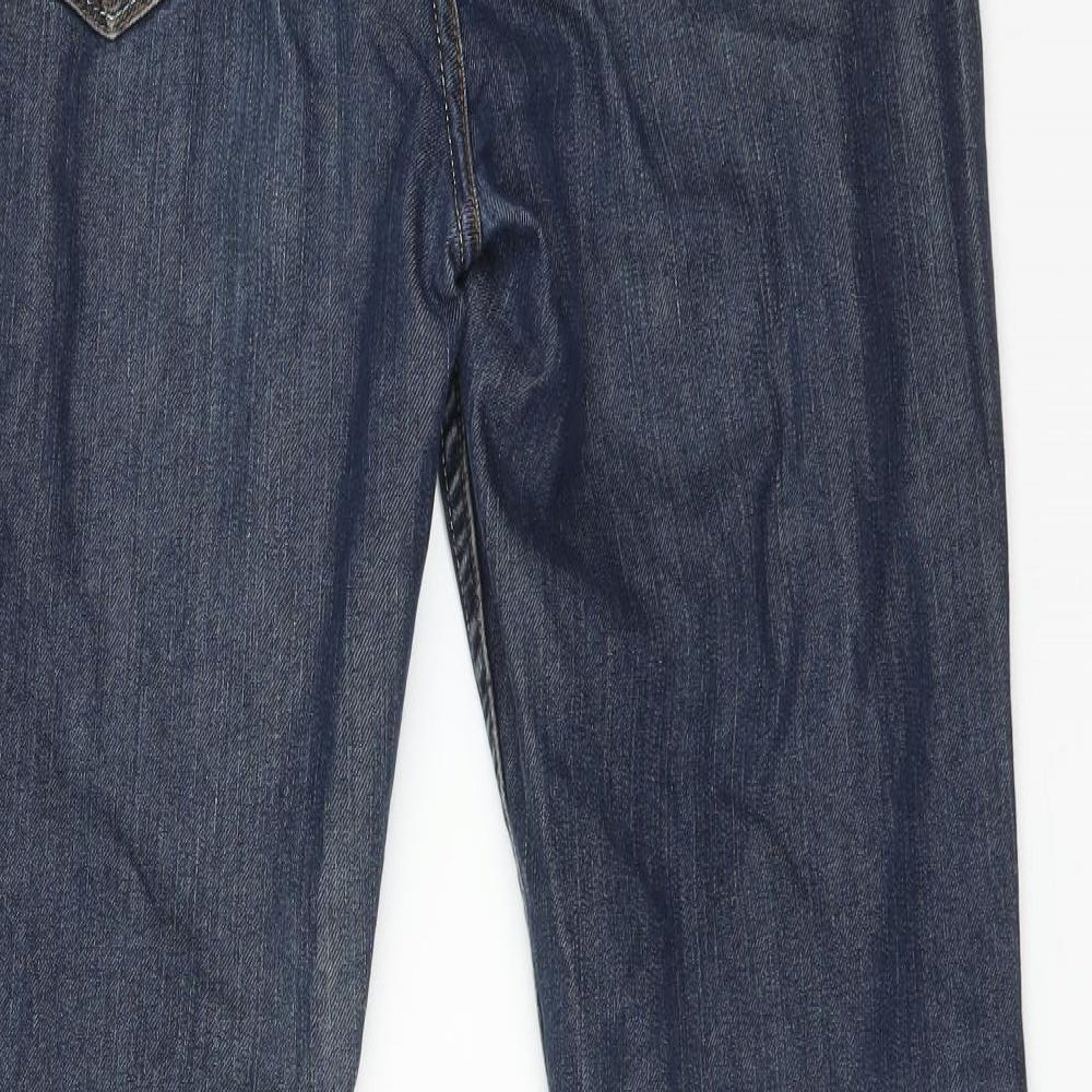 Matalan Womens Blue  Cotton Bootcut Jeans Size 14 L29 in Regular