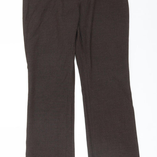 NEXT Womens Brown  Polyester Trousers  Size 8 L28 in Regular