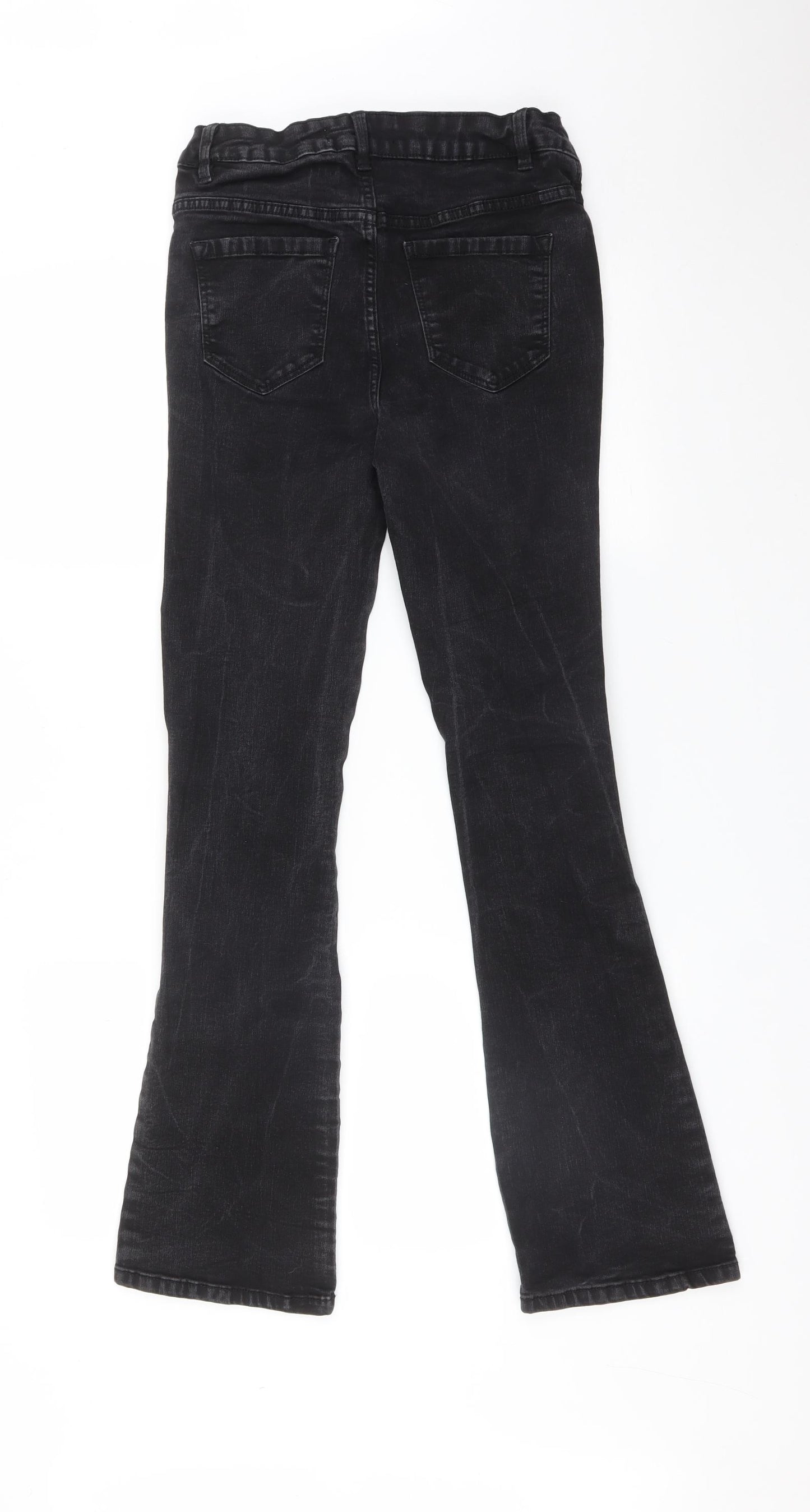 George Womens Black  Cotton Bootcut Jeans Size 12 L30 in Regular