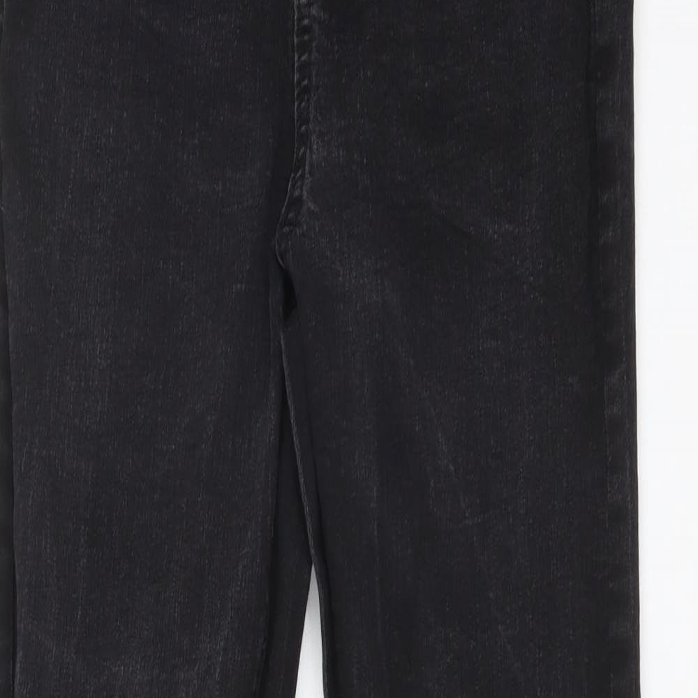George Womens Black  Cotton Bootcut Jeans Size 12 L30 in Regular