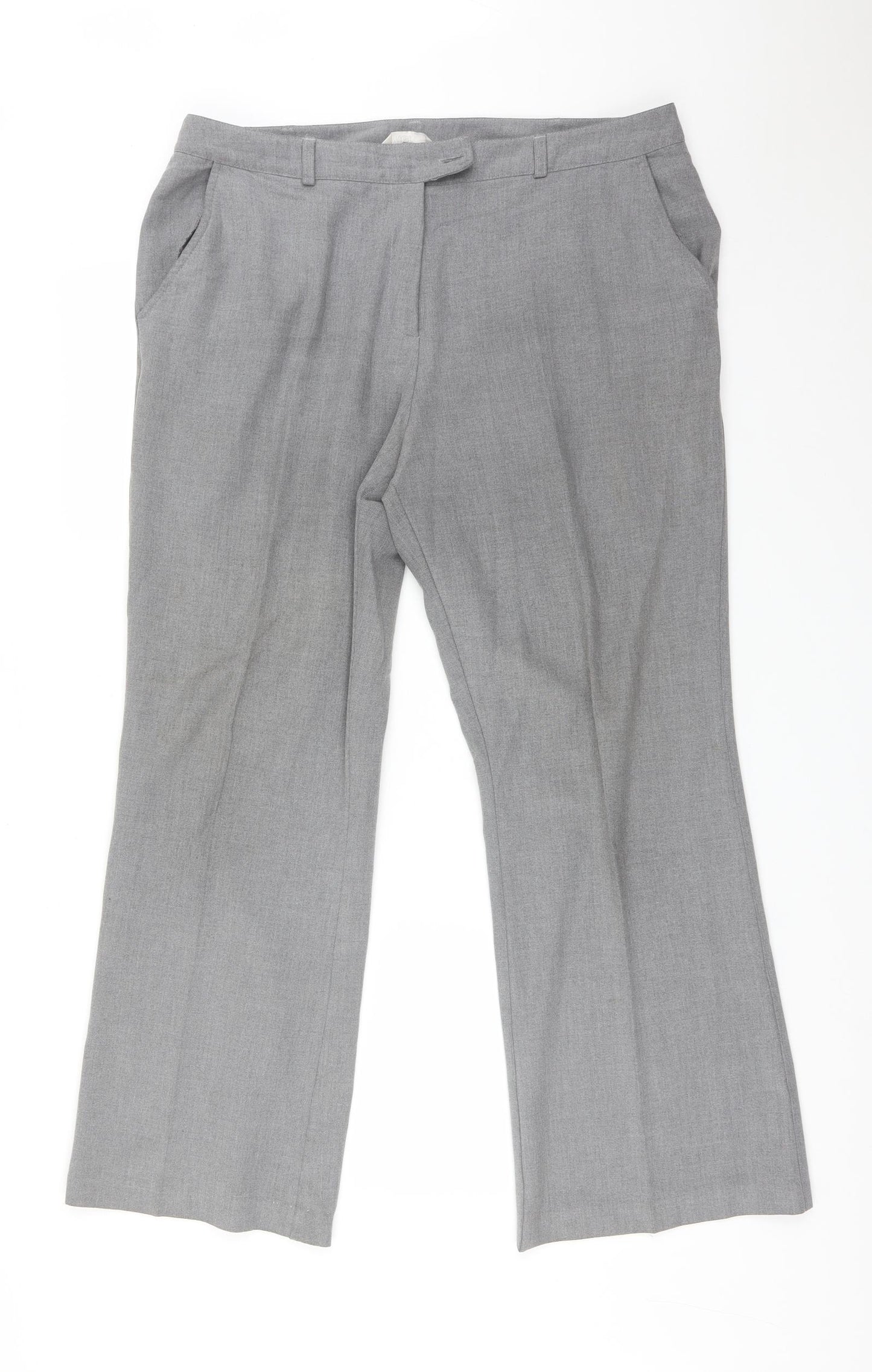 Tyler Womens Grey  Polyester Trousers  Size 18 L29 in Regular