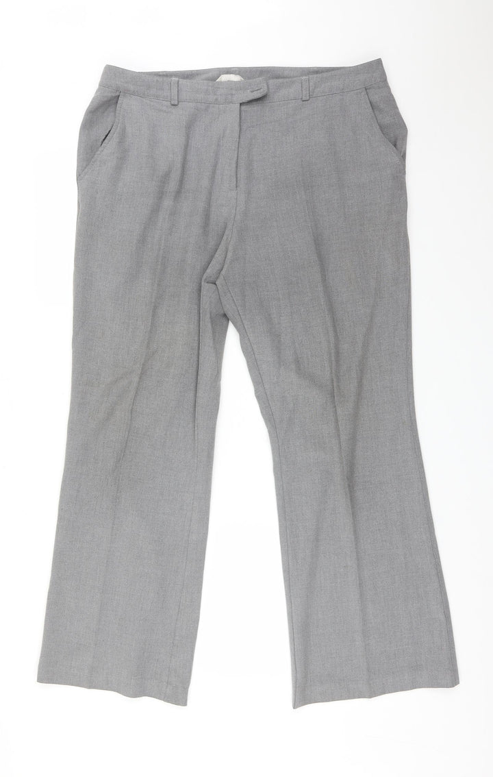 Tyler Womens Grey  Polyester Trousers  Size 18 L29 in Regular