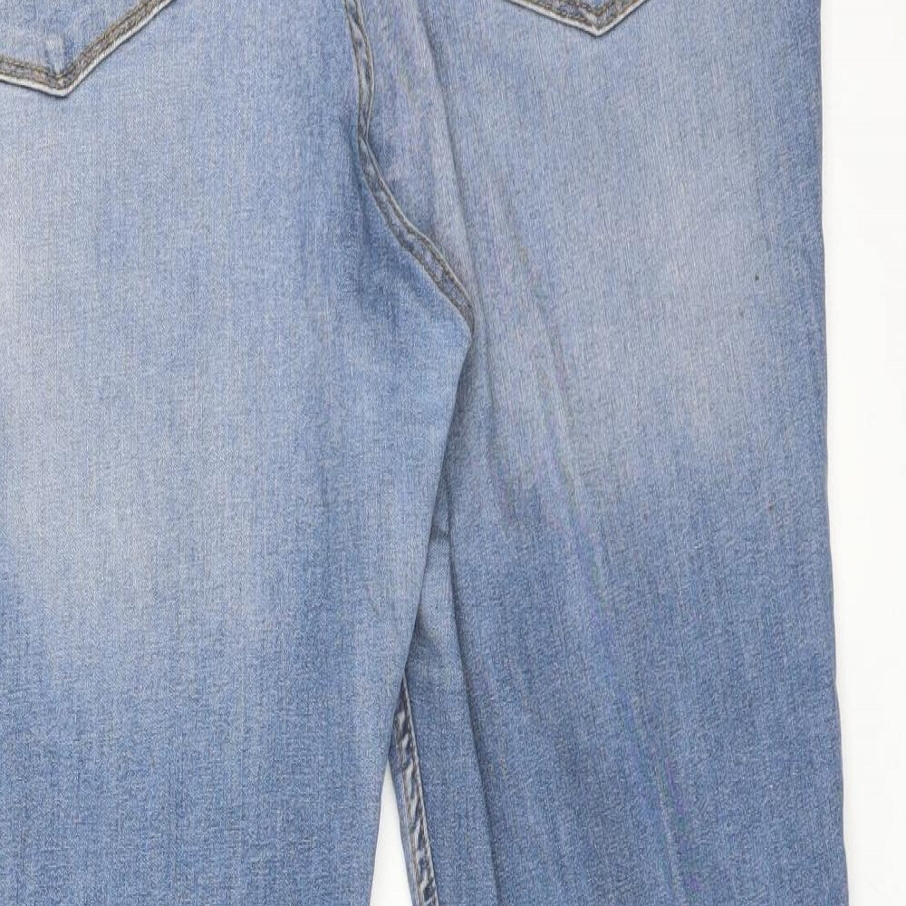 TU Womens Blue  Cotton Straight Jeans Size 18 L29 in Regular