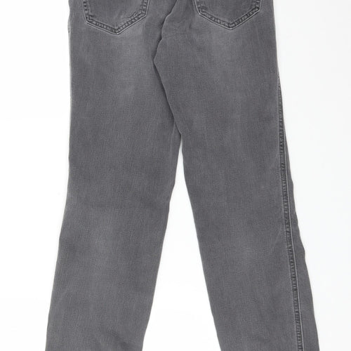 New Look Womens Grey  Cotton Straight Jeans Size 10 L30 in Regular