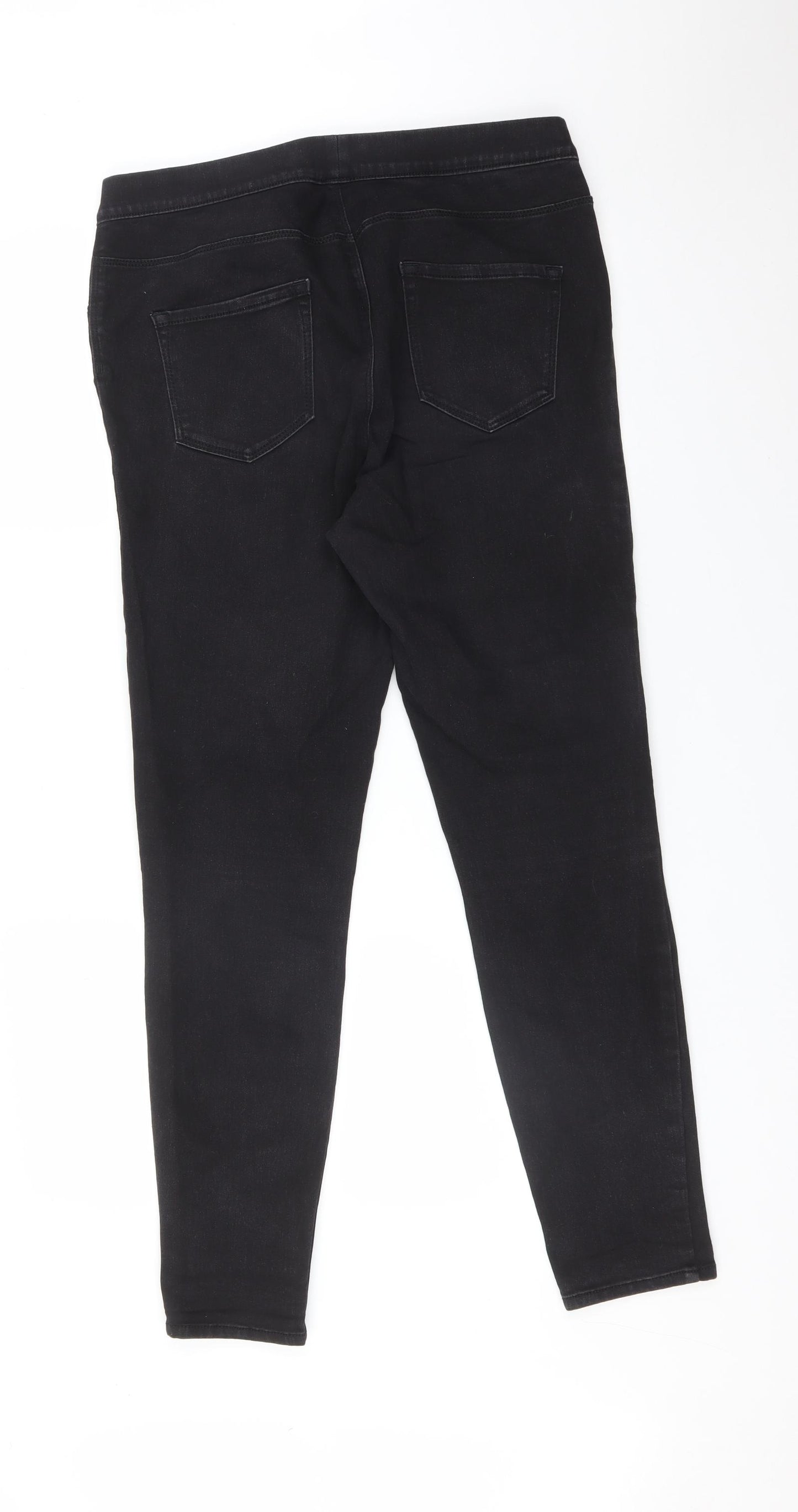 George Womens Black  Cotton Jegging Jeans Size 14 L29 in Regular