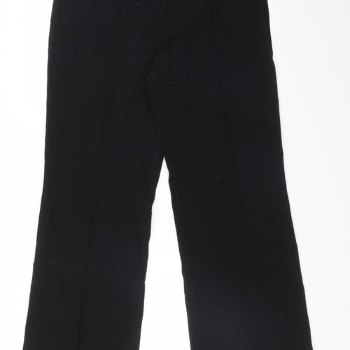 M&S Womens Black  Polyester Trousers  Size 14 L28 in Regular