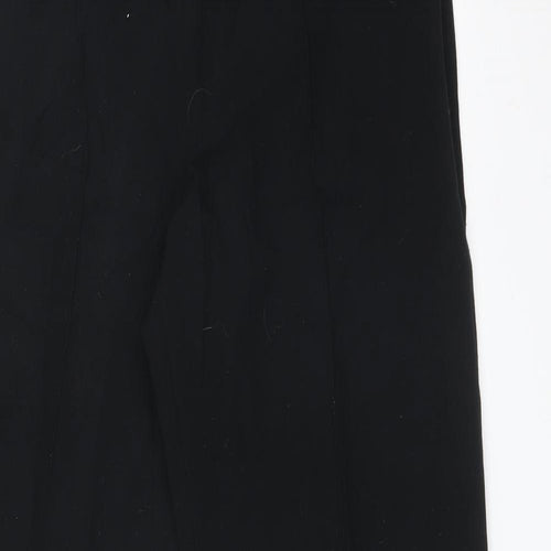 M&S Womens Black  Polyester Trousers  Size 14 L28 in Regular