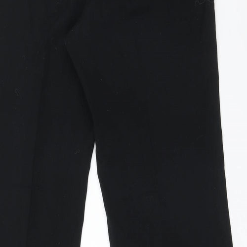 M&S Womens Black  Polyester Trousers  Size 14 L28 in Regular