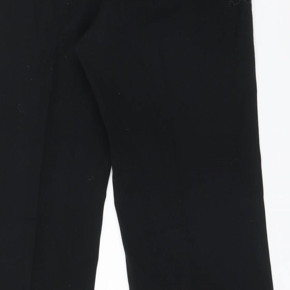 M&S Womens Black  Polyester Trousers  Size 14 L28 in Regular