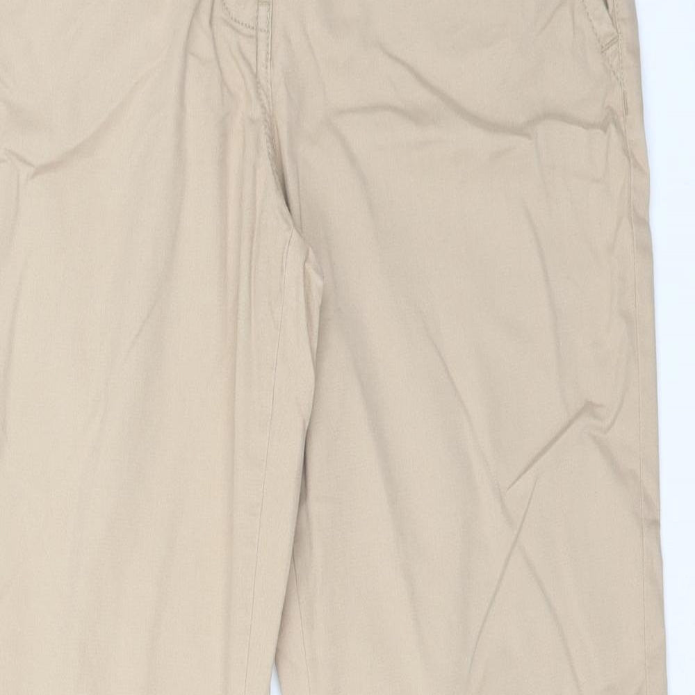 F&F Womens Brown  Cotton Chino Trousers Size 10 L30 in Regular