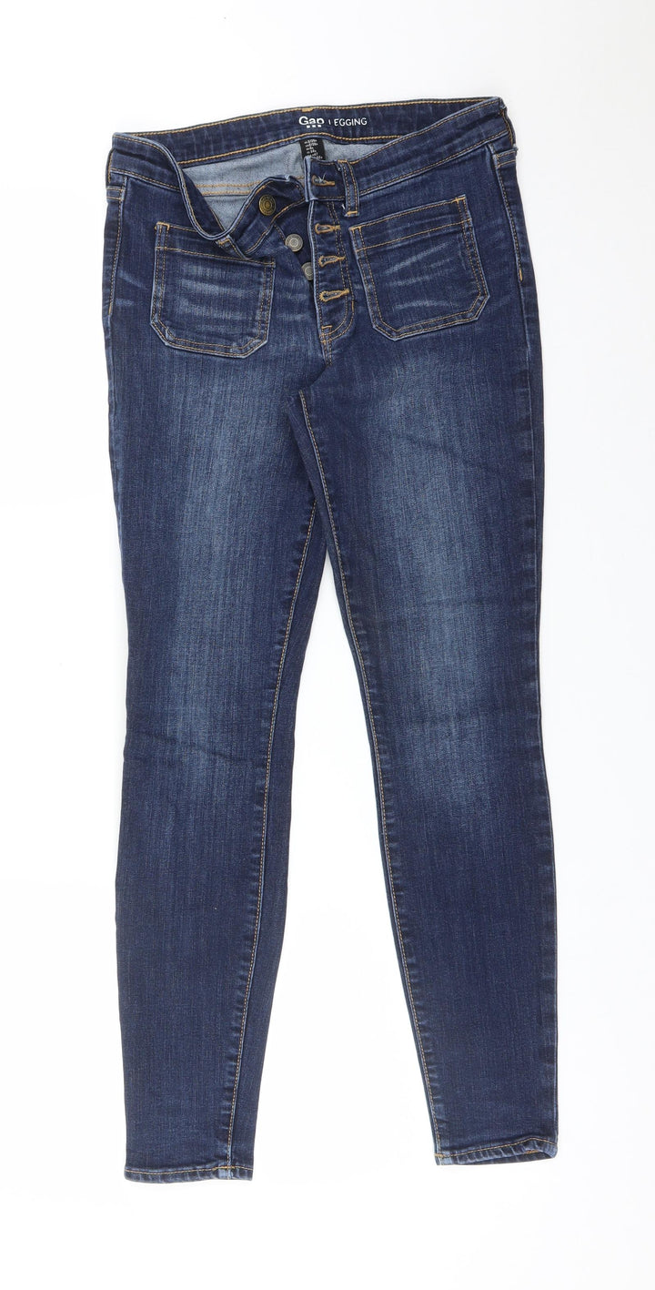 Gap Womens Blue Cotton Skinny Jeans Size 6 L27 in Regular