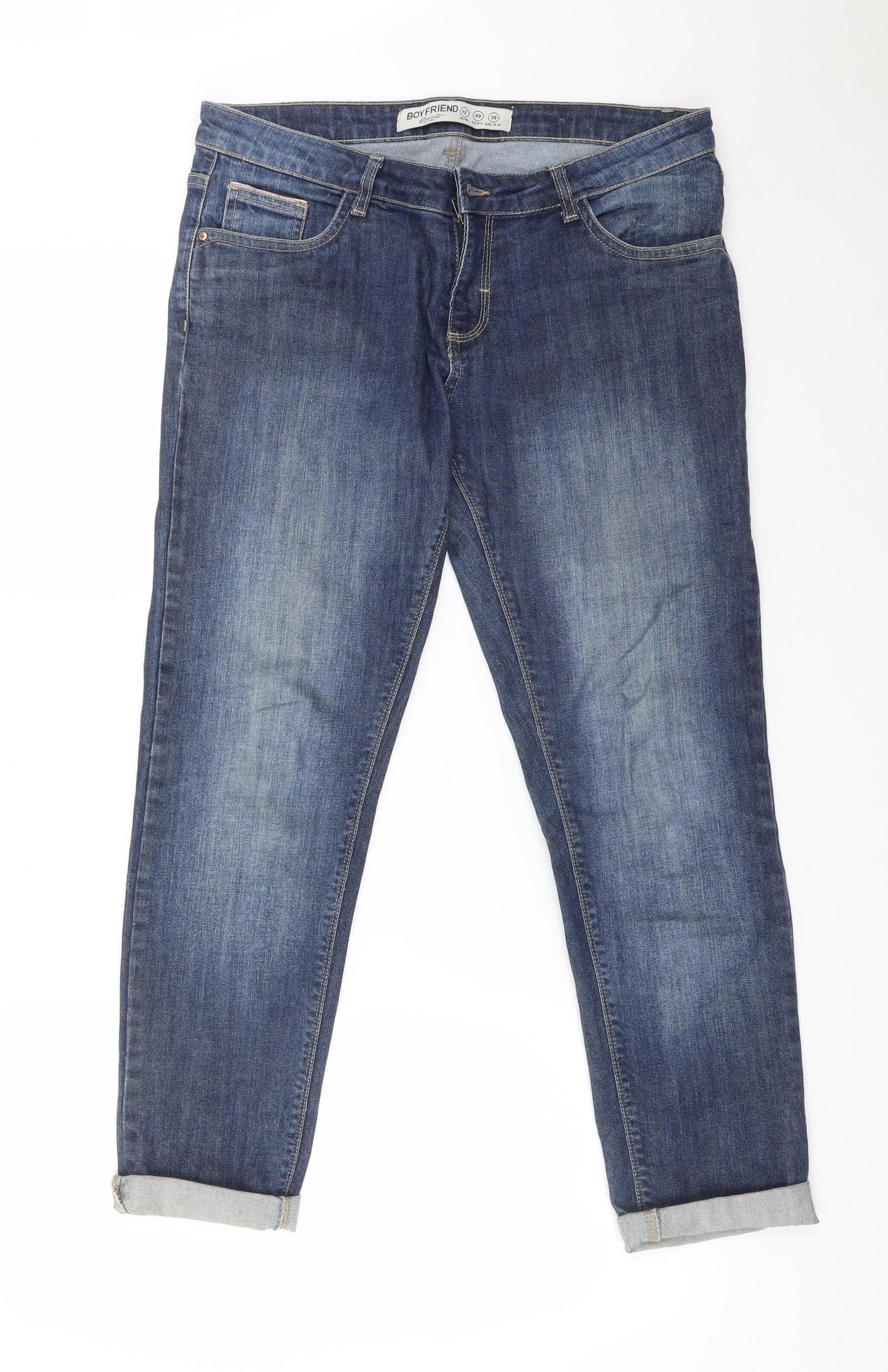 DENIM CO Womens Blue  Cotton Bootcut Jeans Size 12 L26 in Regular