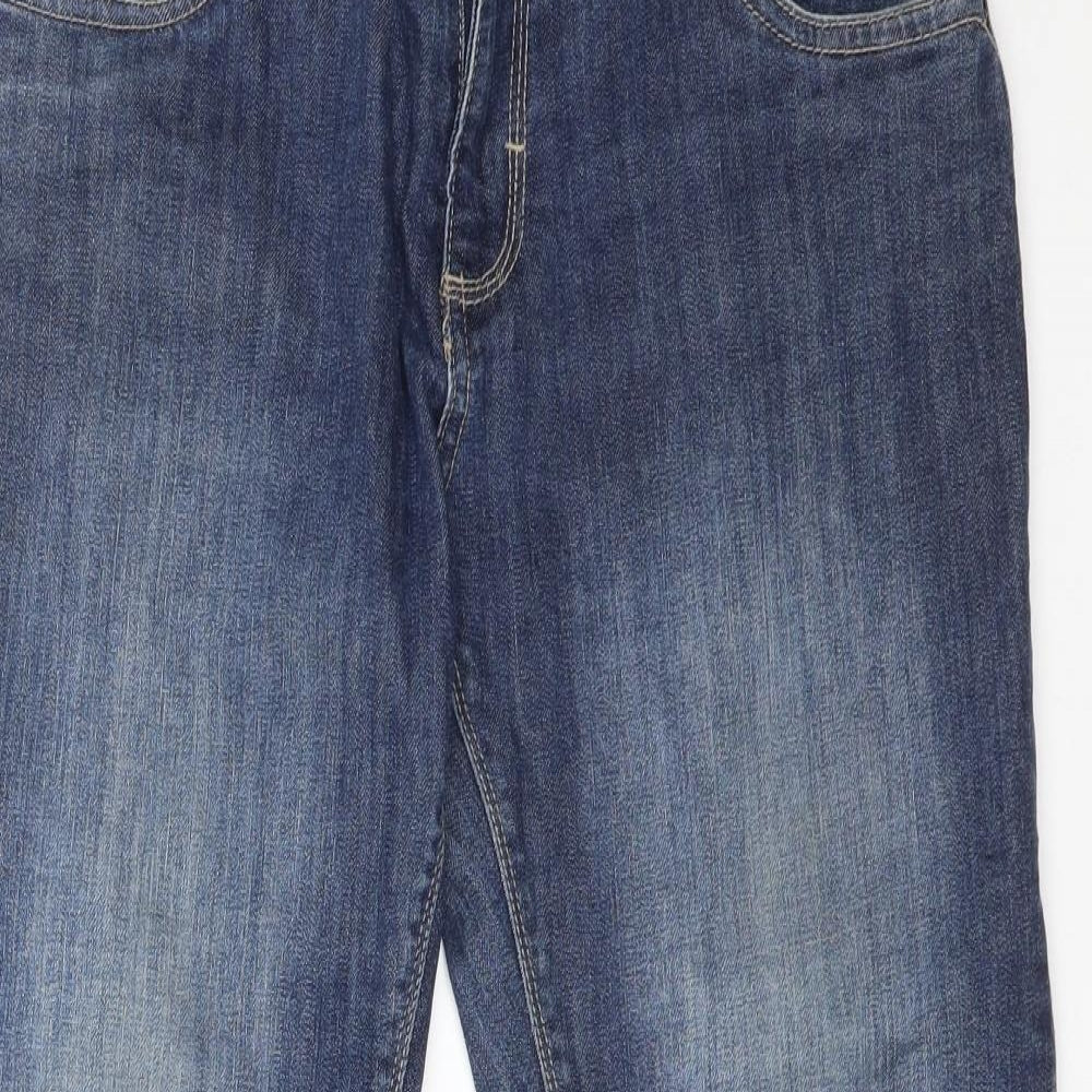 DENIM CO Womens Blue  Cotton Bootcut Jeans Size 12 L26 in Regular