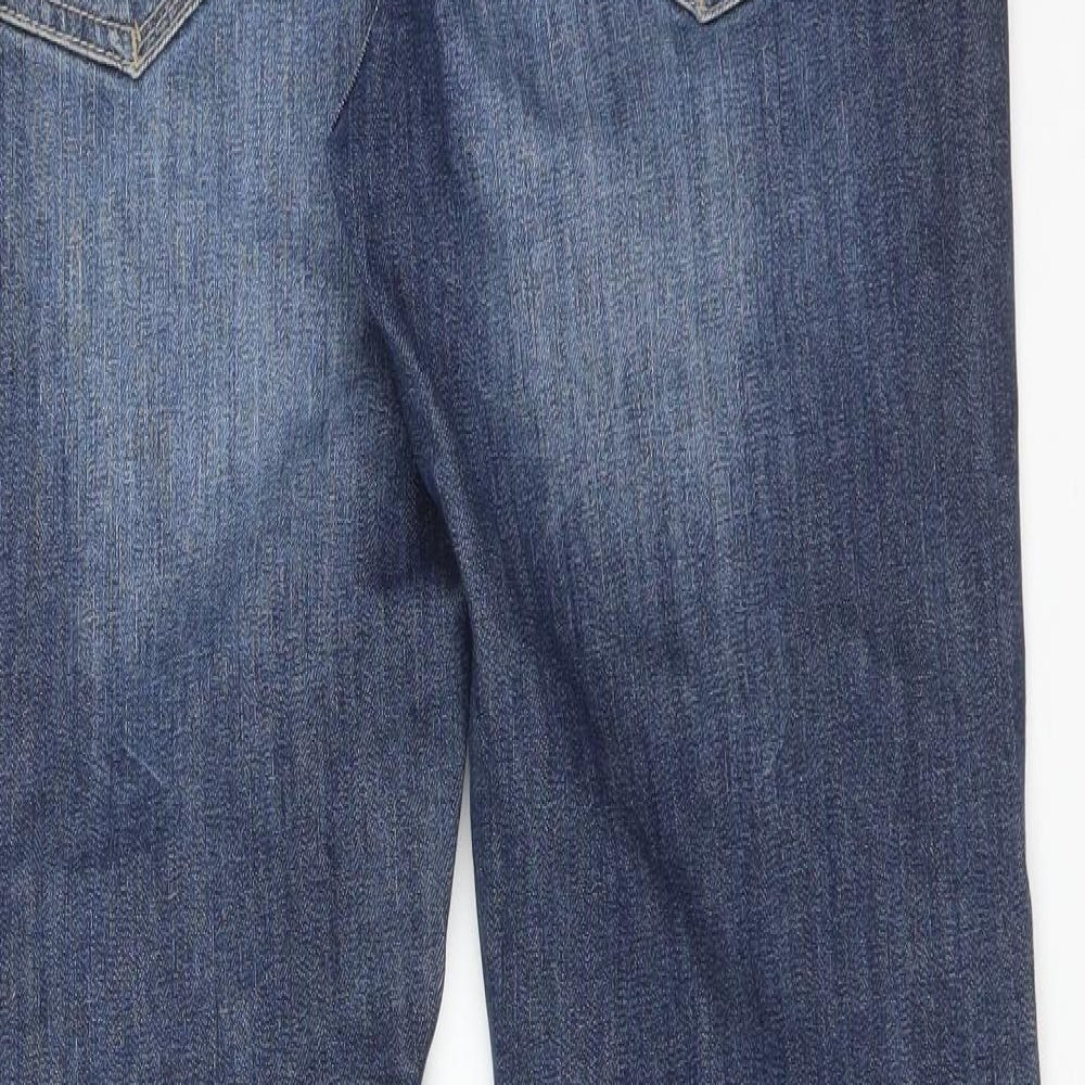 DENIM CO Womens Blue  Cotton Bootcut Jeans Size 12 L26 in Regular