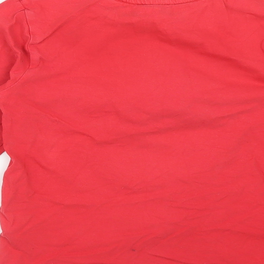 M&S Boys Red  Cotton Basic T-Shirt Size 5-6 Years Crew Neck  - THOMAS THE TANK ENGINE