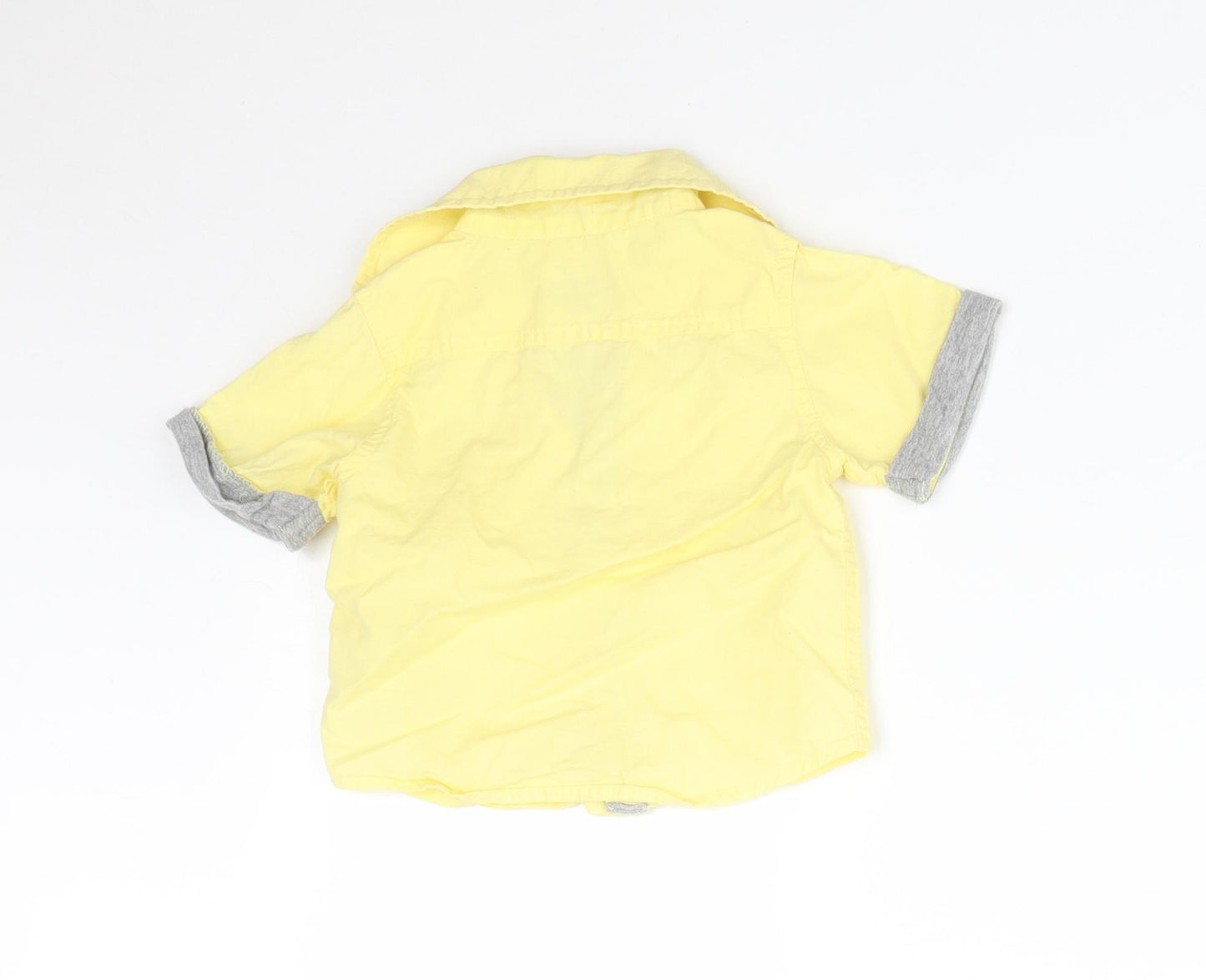 EARLY DAYS Baby Yellow  Cotton Basic Button-Up Size 3-6 Months Collared