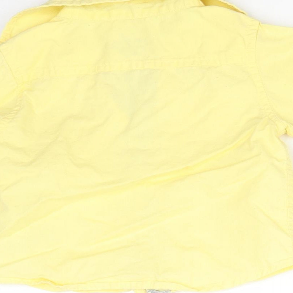 EARLY DAYS Baby Yellow  Cotton Basic Button-Up Size 3-6 Months Collared