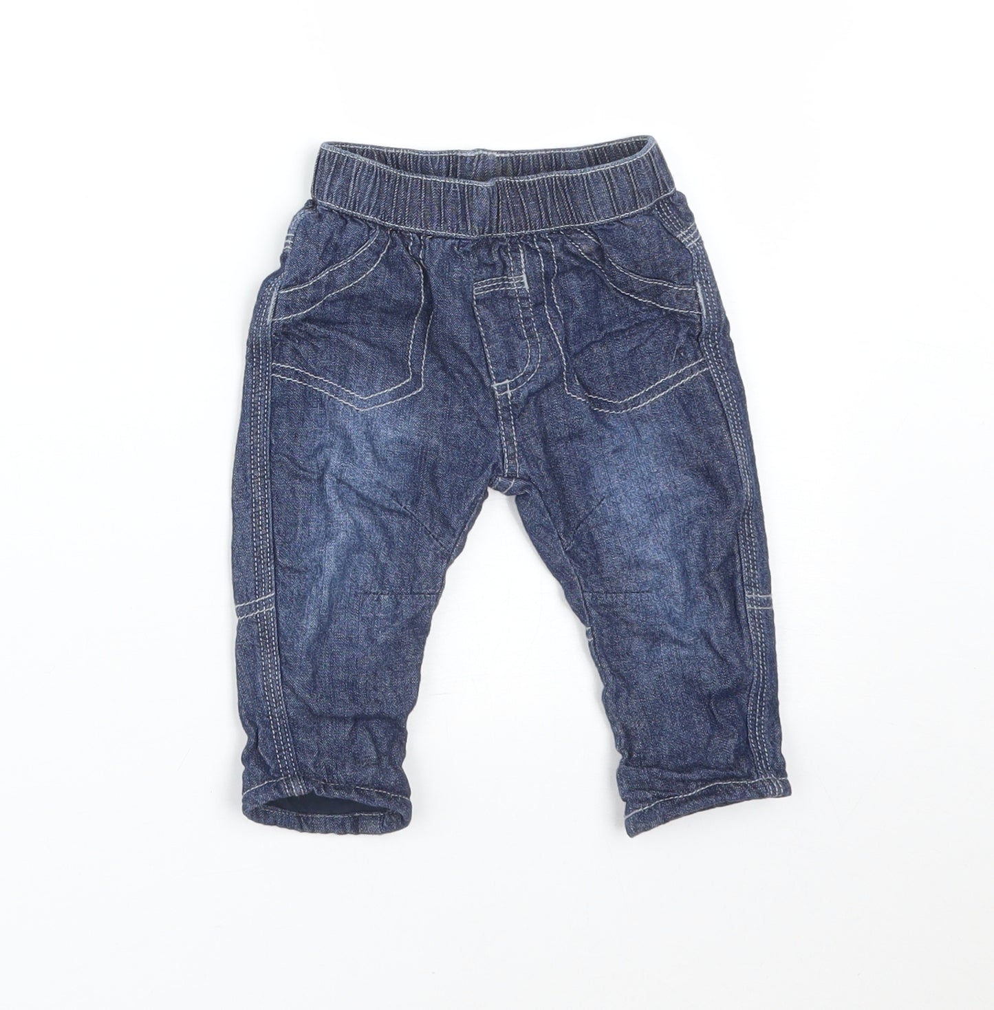 George Baby Blue  Cotton  Trousers Size 0-3 Months