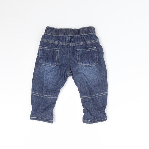 George Baby Blue  Cotton  Trousers Size 0-3 Months