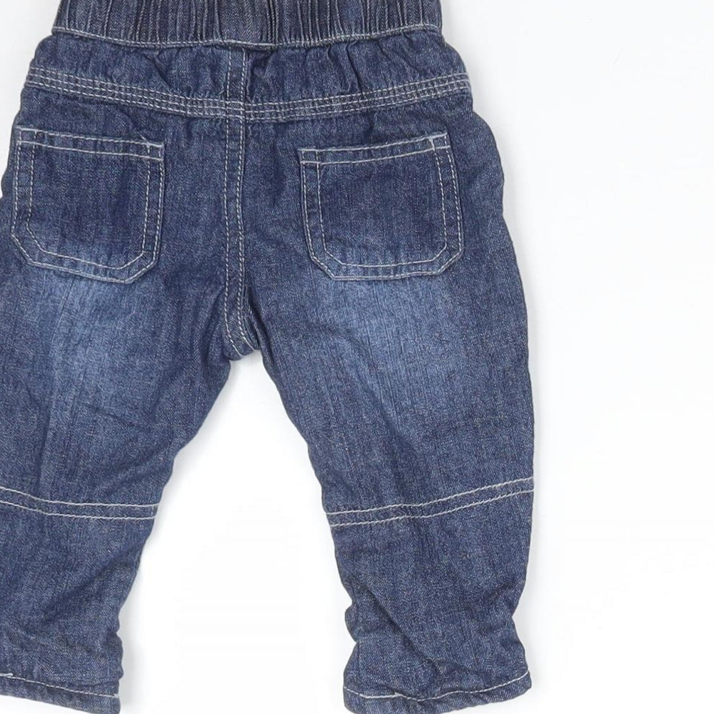 George Baby Blue  Cotton  Trousers Size 0-3 Months