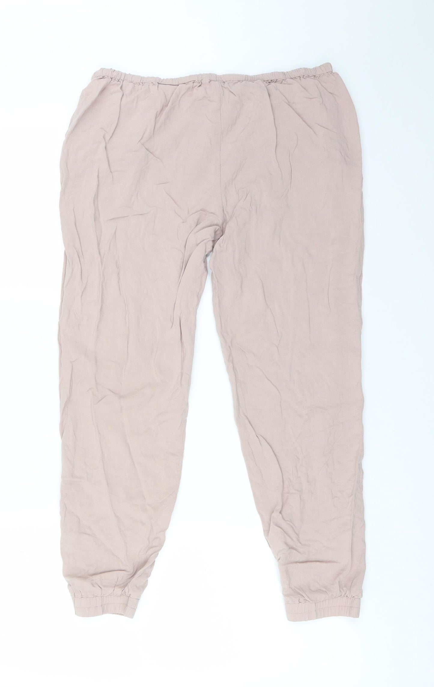 H&M Womens Pink  Viscose Trousers  Size 10 L25 in Regular