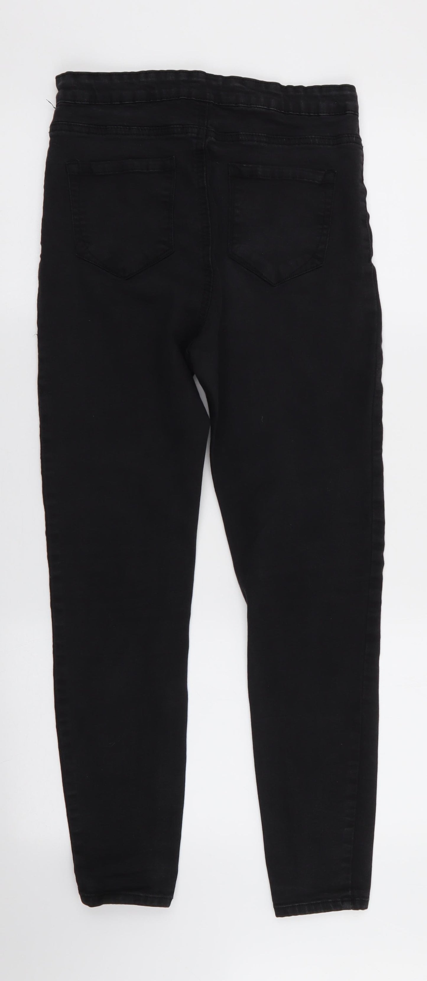 Denim Co Womens Black  Cotton Skinny Jeans Size 14 L26 in Regular