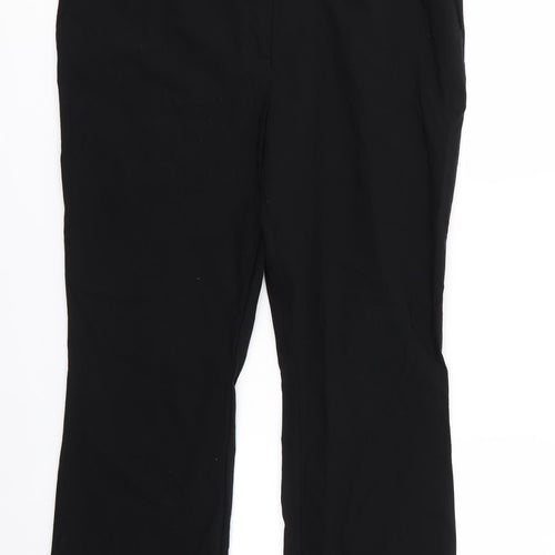 Papaya Womens Black  Viscose Trousers  Size 18 L26 in Regular  - Straight leg