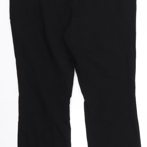 Papaya Womens Black  Viscose Trousers  Size 18 L26 in Regular  - Straight leg