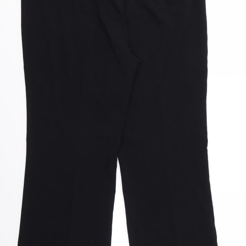 Marks and Spencer Womens Black  Polyester Trousers  Size 16 L29 in Regular  - Wide Legged