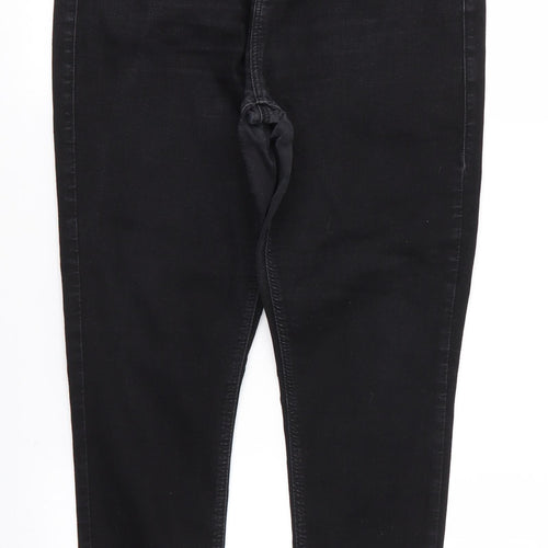 Topshop Mens Black  Cotton Skinny Jeans Size 34 in L25 in Regular  - Cropped
