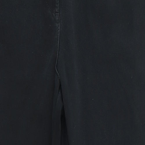 Marks and Spencer Womens Black  Cotton Straight Jeans Size 10 L26.5 in Regular