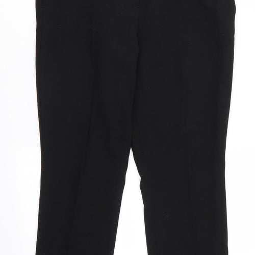 Papaya Womens Black  Polyester Trousers  Size 10 L25.5 in Regular