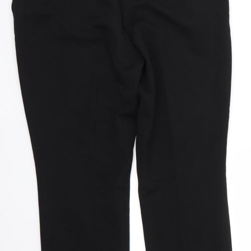 Papaya Womens Black  Polyester Trousers  Size 10 L25.5 in Regular