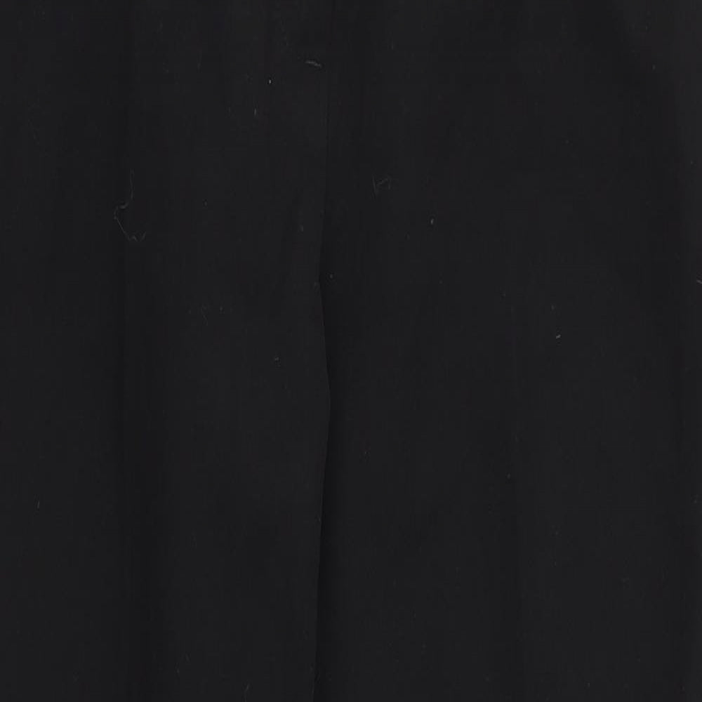 Papaya Womens Black  Polyester Trousers  Size 10 L25.5 in Regular