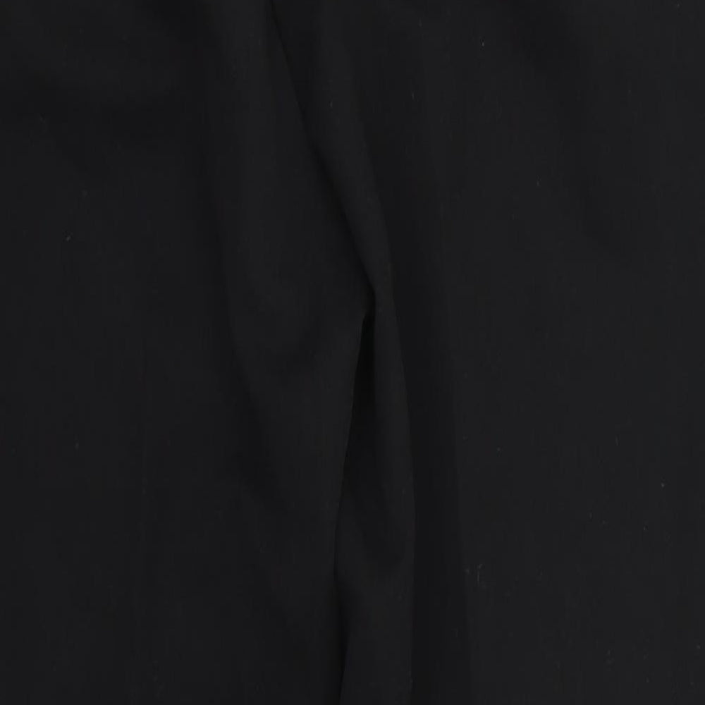 Papaya Womens Black  Polyester Trousers  Size 10 L25.5 in Regular