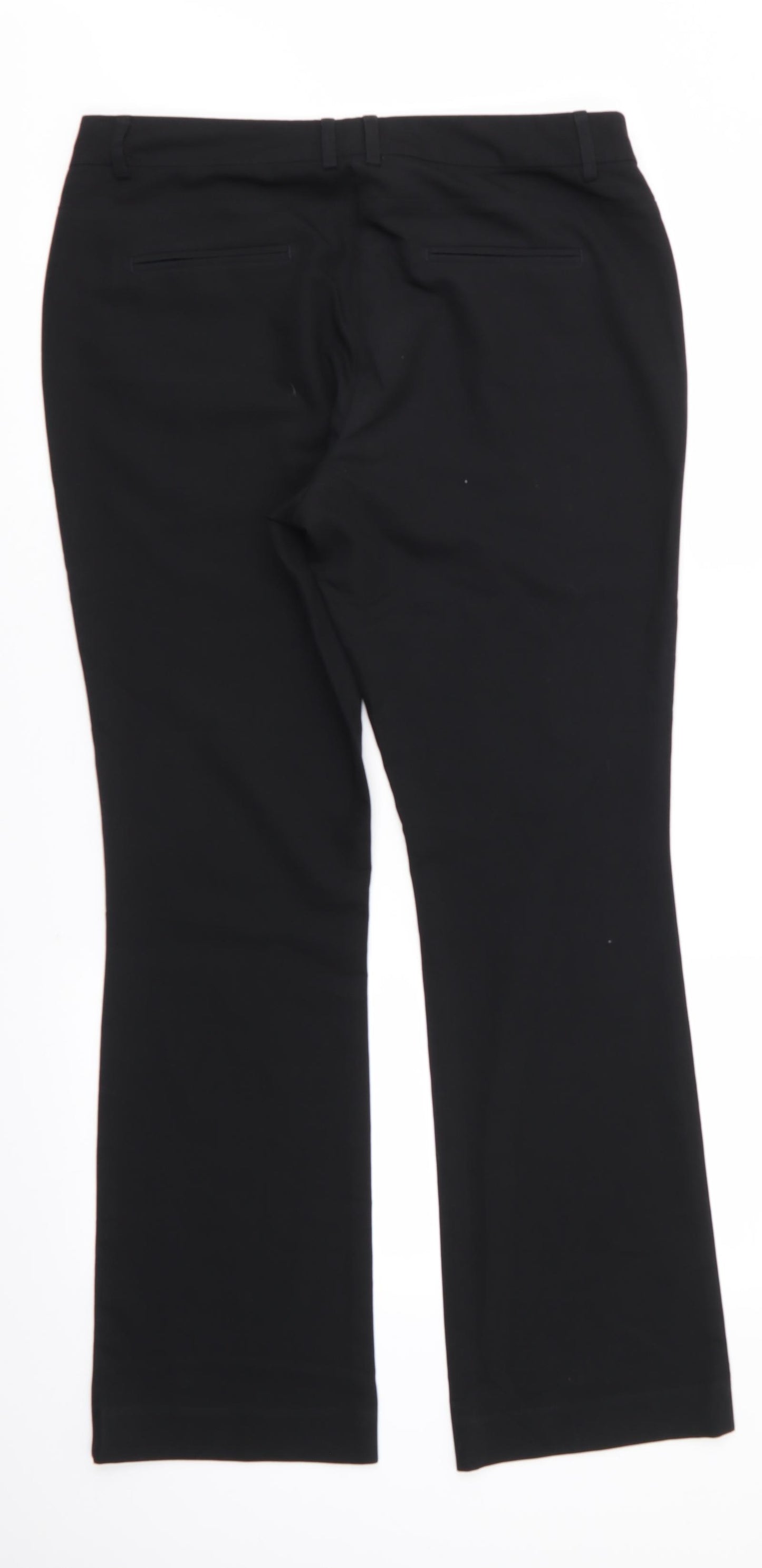 Next Tailoring Womens Black  Polyester Trousers  Size 12 L30 in Regular