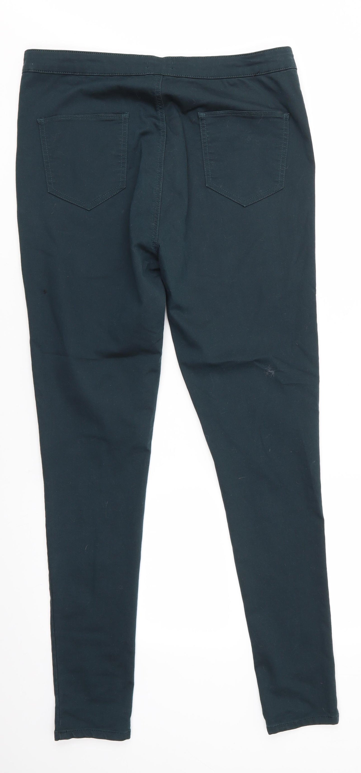 Florence and Fred Womens Green  Cotton Skinny Jeans Size 16 L31 in Regular  - Dark Green