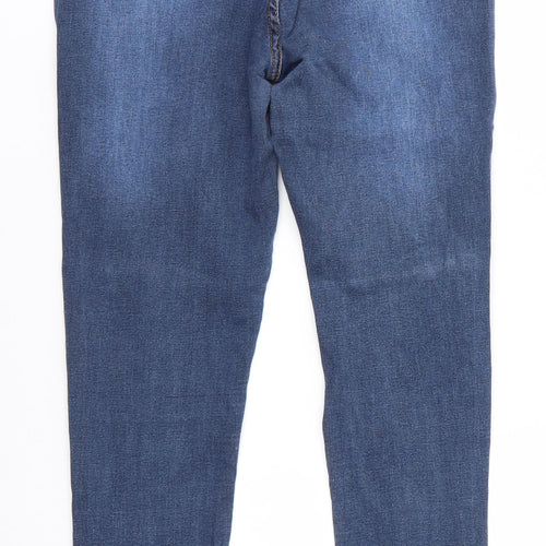Studio Denim Womens Blue  Cotton Skinny Jeans Size 12 L28 in Regular Button