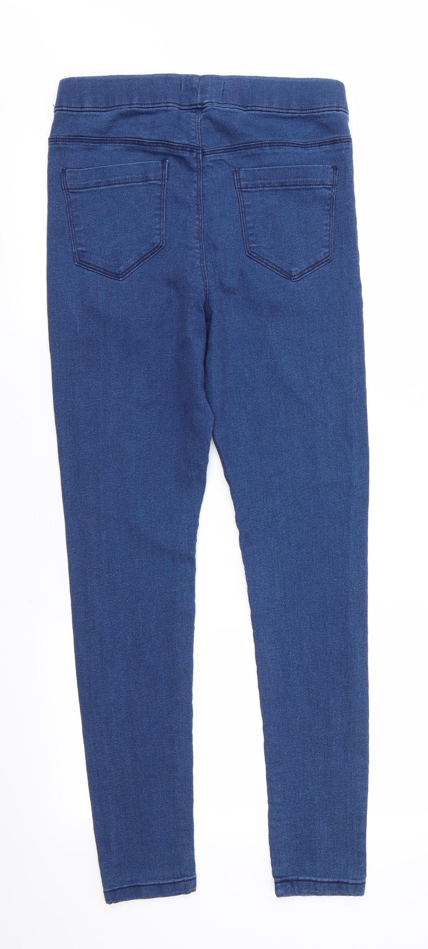 PEP & CO Womens Blue  Cotton Jegging Jeans Size 12 L28 in Regular  - Mid Blue