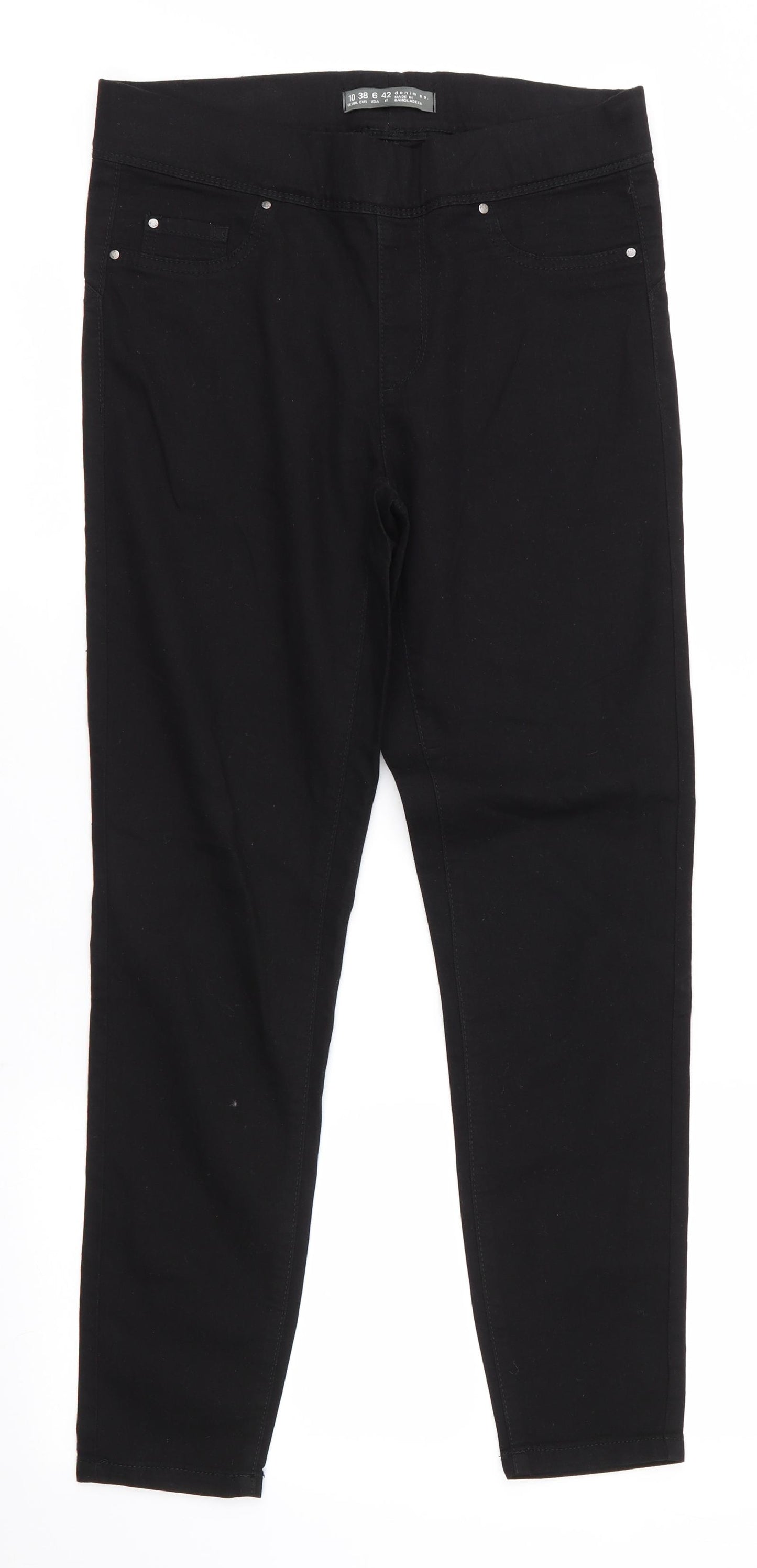 Denim Co Womens Black  Cotton Jegging Jeans Size 10 L27 in Regular