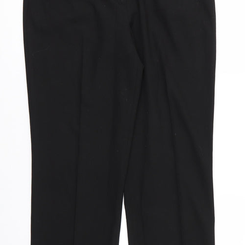 Valerie Herman Womens Black  Polyester Trousers  Size 16 L28.5 in Regular  - Side Elastication