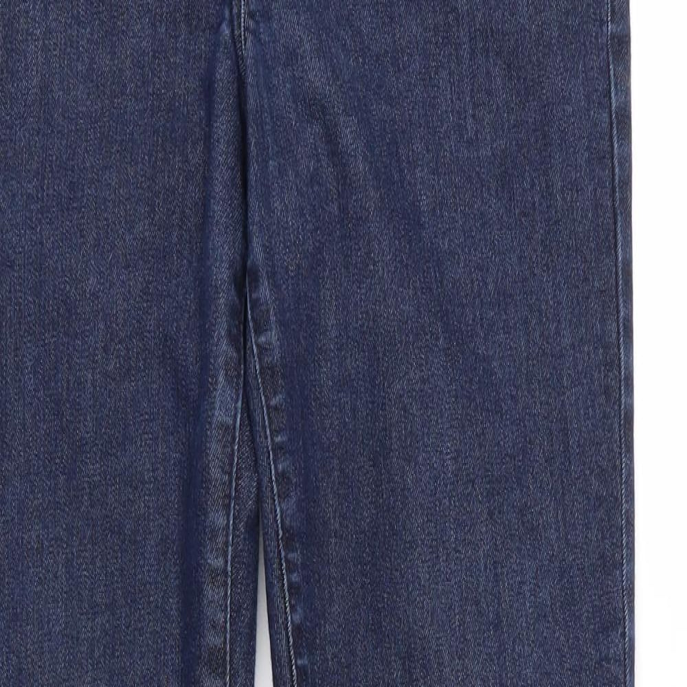 NEXT Womens Blue  Cotton Bootcut Jeans Size 10 L29 in Regular  - Indigo Mix