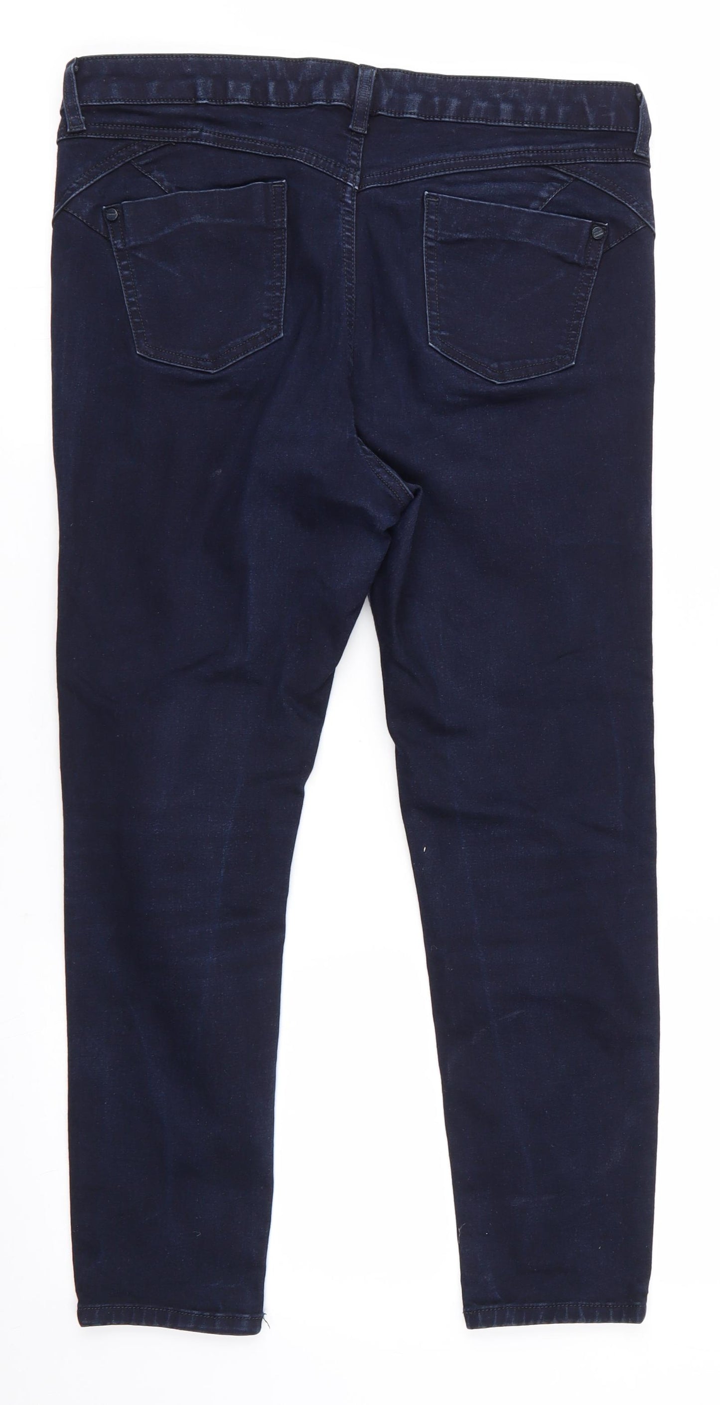 Per Una Womens Blue  Cotton Jegging Jeans Size 14 L24 in Regular  - Indigo