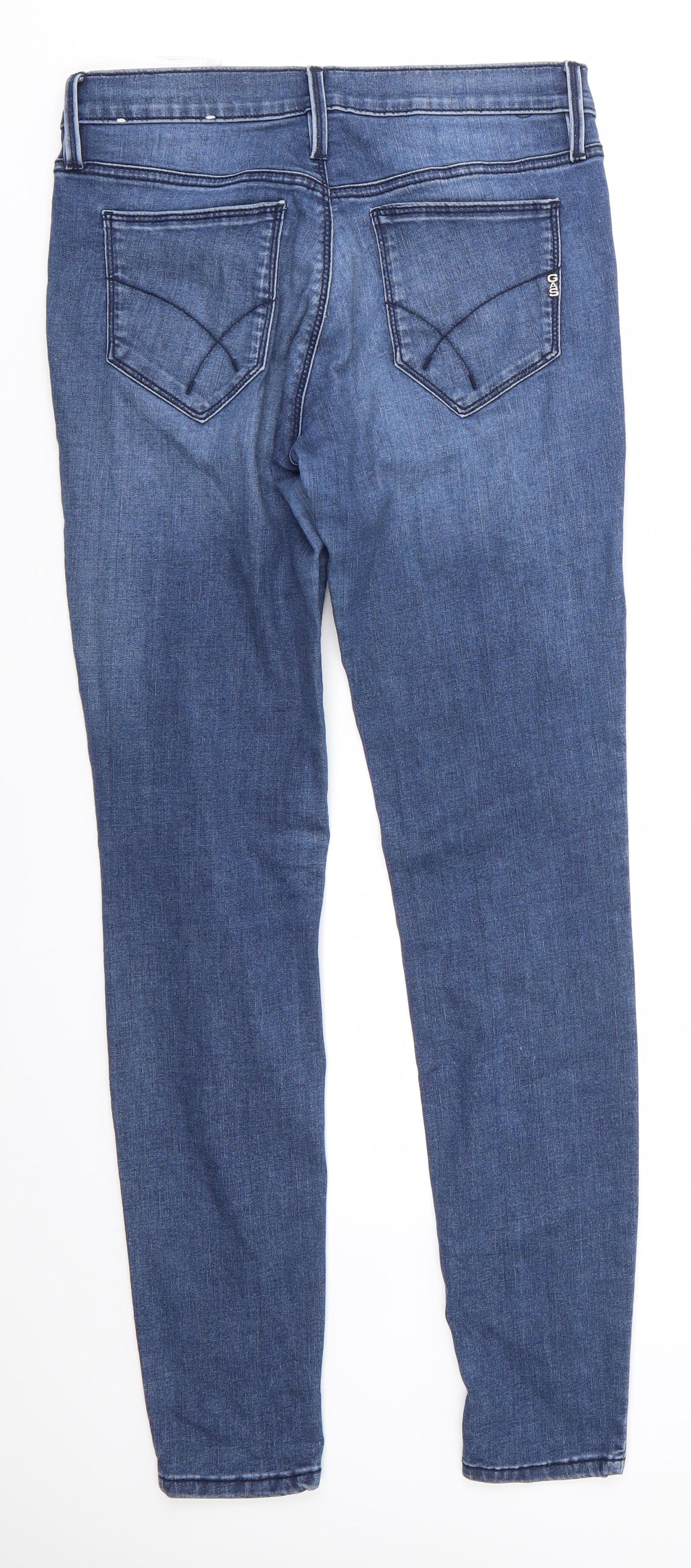 GAS Womens Blue  Cotton Skinny Jeans  L30 in
