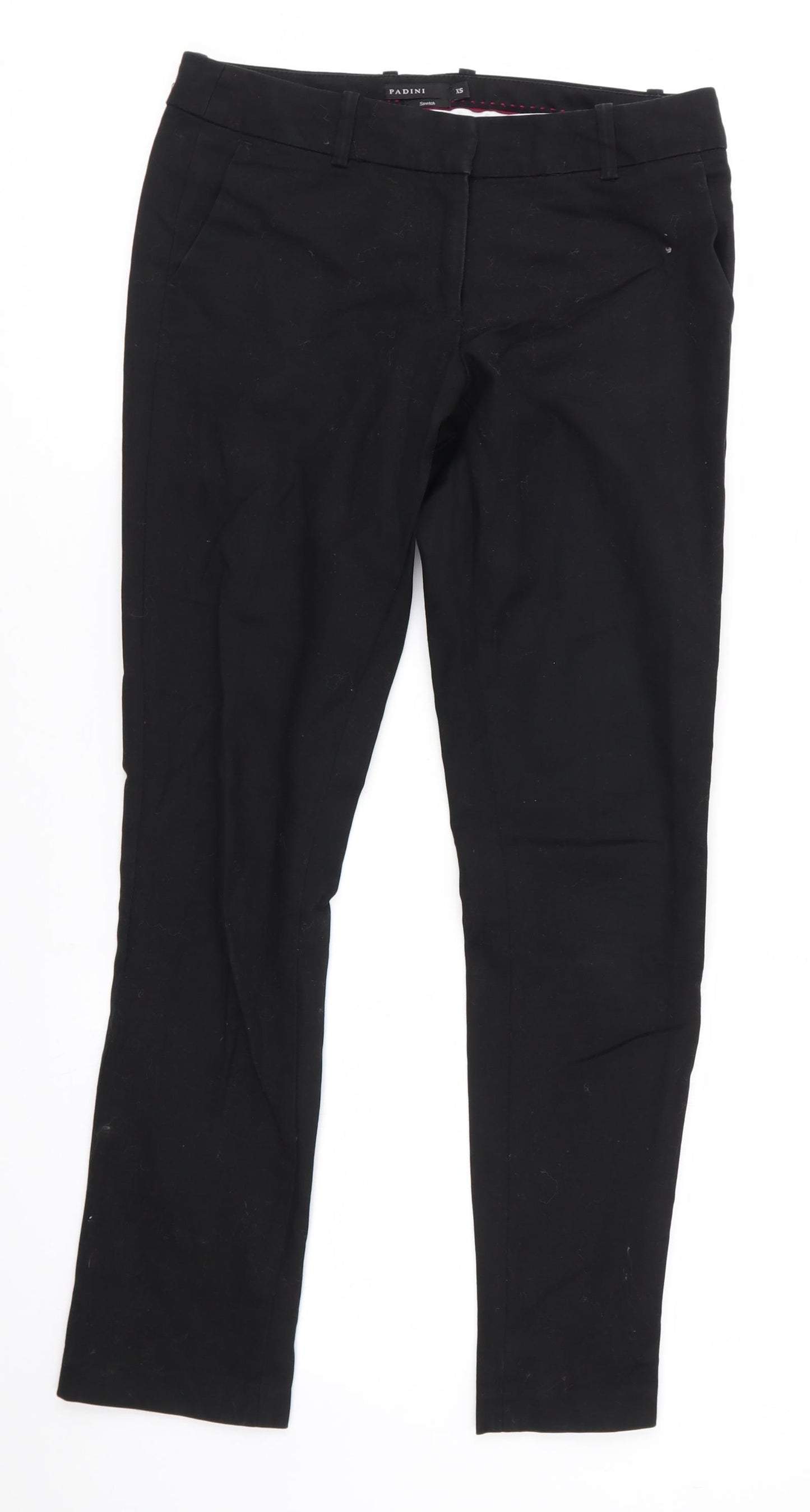 Padini Womens Black  Cotton Chino Trousers Size XS L27 in Regular